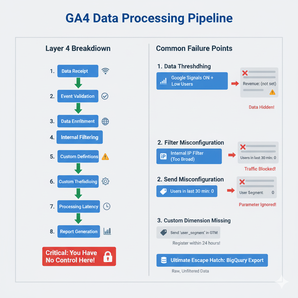 Data Shows in DebugView But Not Reports? Your GA4 Processing Is Broken